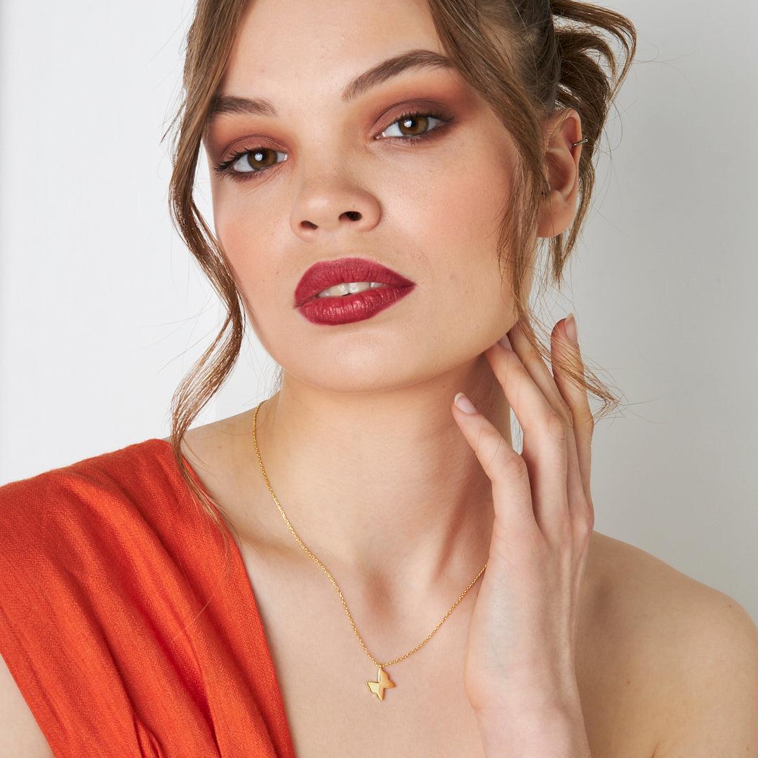 Side Butterfly Necklace - 925 SILVER