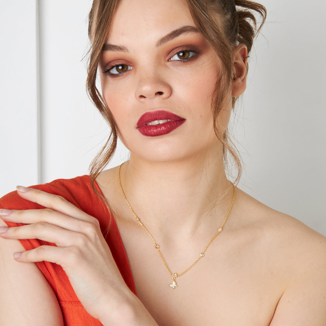 Tiny Butterfly Necklace - 925 SILVER