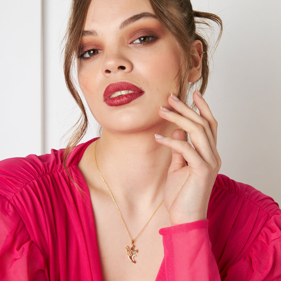 Tulip Pattern Necklace - 925 Silver