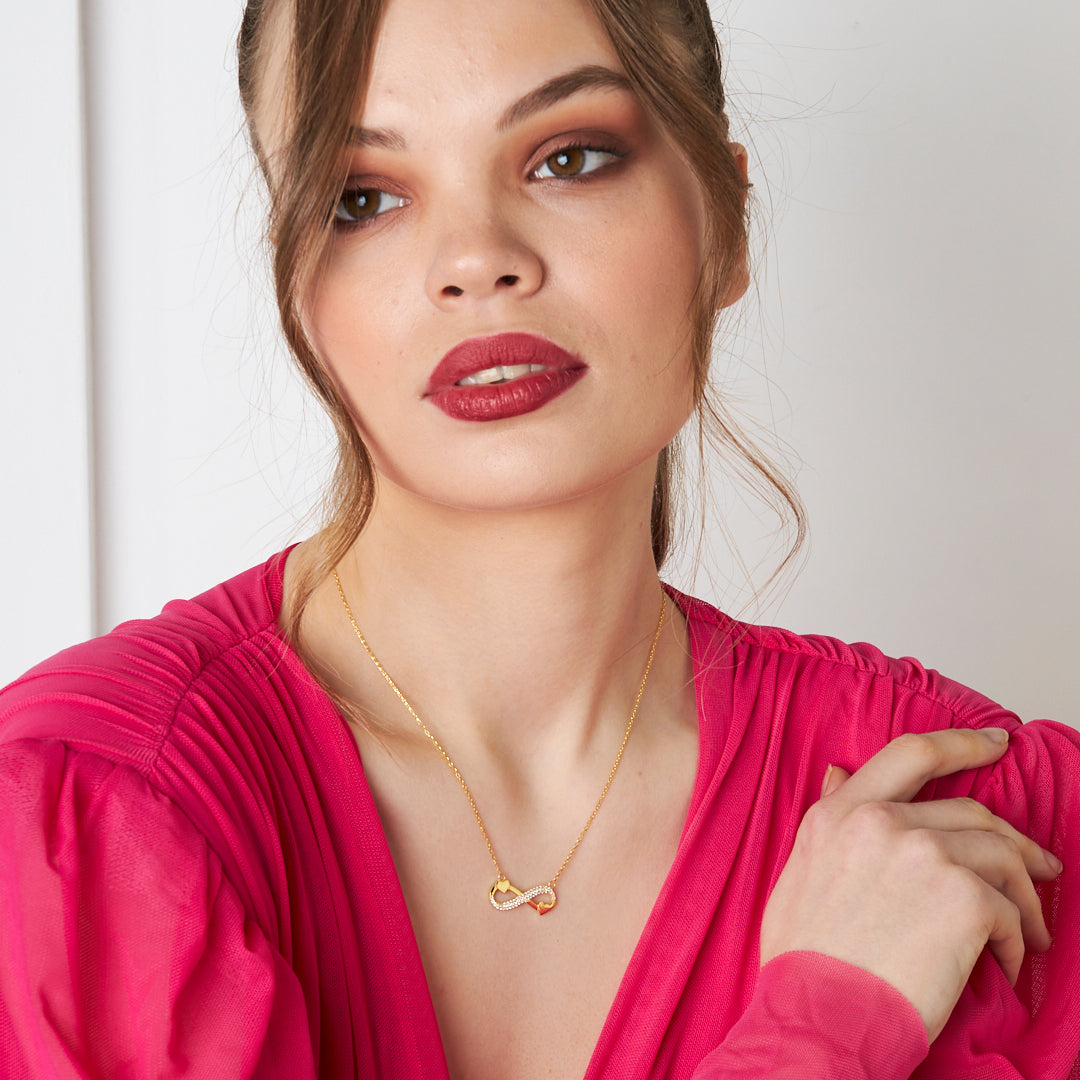 Infinity Heart Necklace - 925 Silver