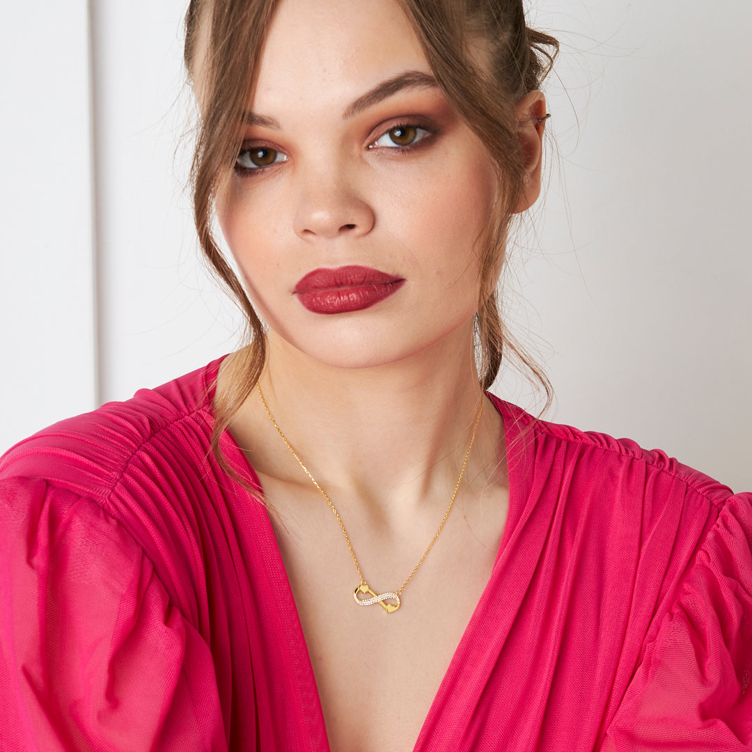 Infinity Heart Necklace - 925 Silver