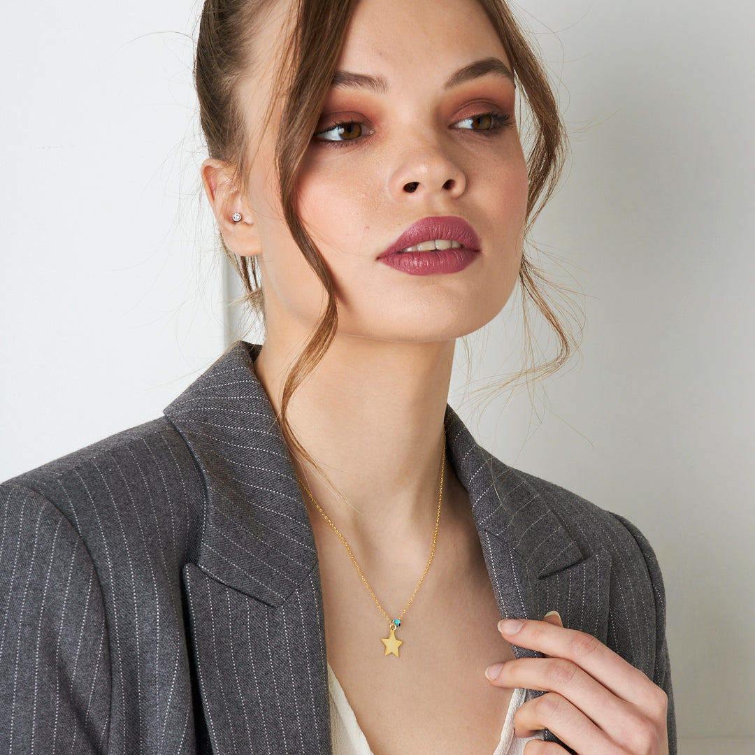 Evil Eye Star Necklace - 925 SILVER