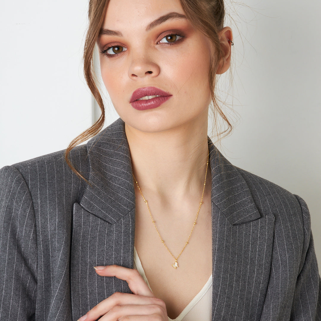 Pearl Butterfly Necklace - 925 SILVER