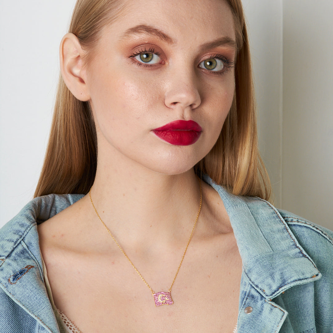 Flag Necklace - 925 Silver