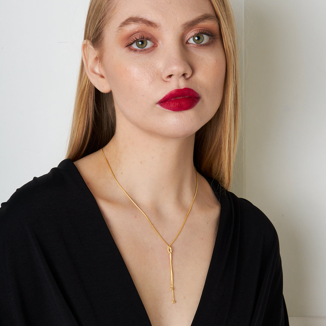 KNOTEN KUGEL HALSKETTE | 925 SILBER