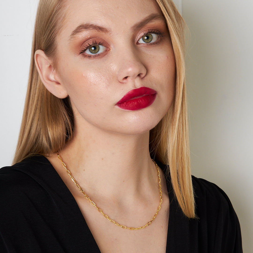 Paperclip Chain Necklace - 925 SILVER