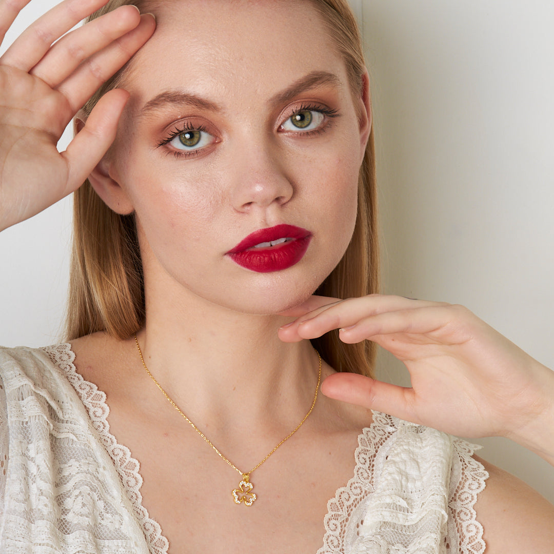 Three Leaf Clover Necklace - 925 SILVER