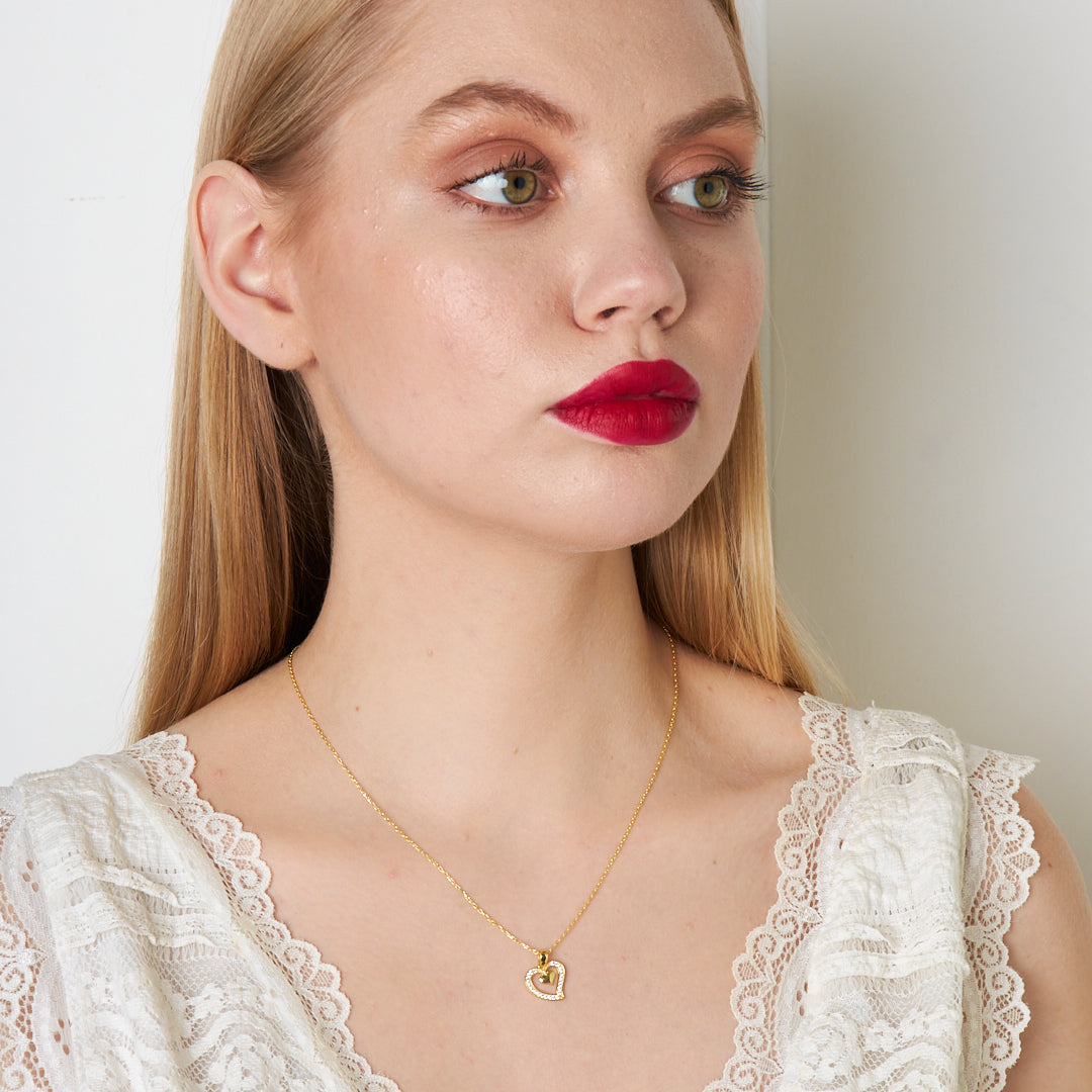 Loving Heart Necklace - 925 SILVER