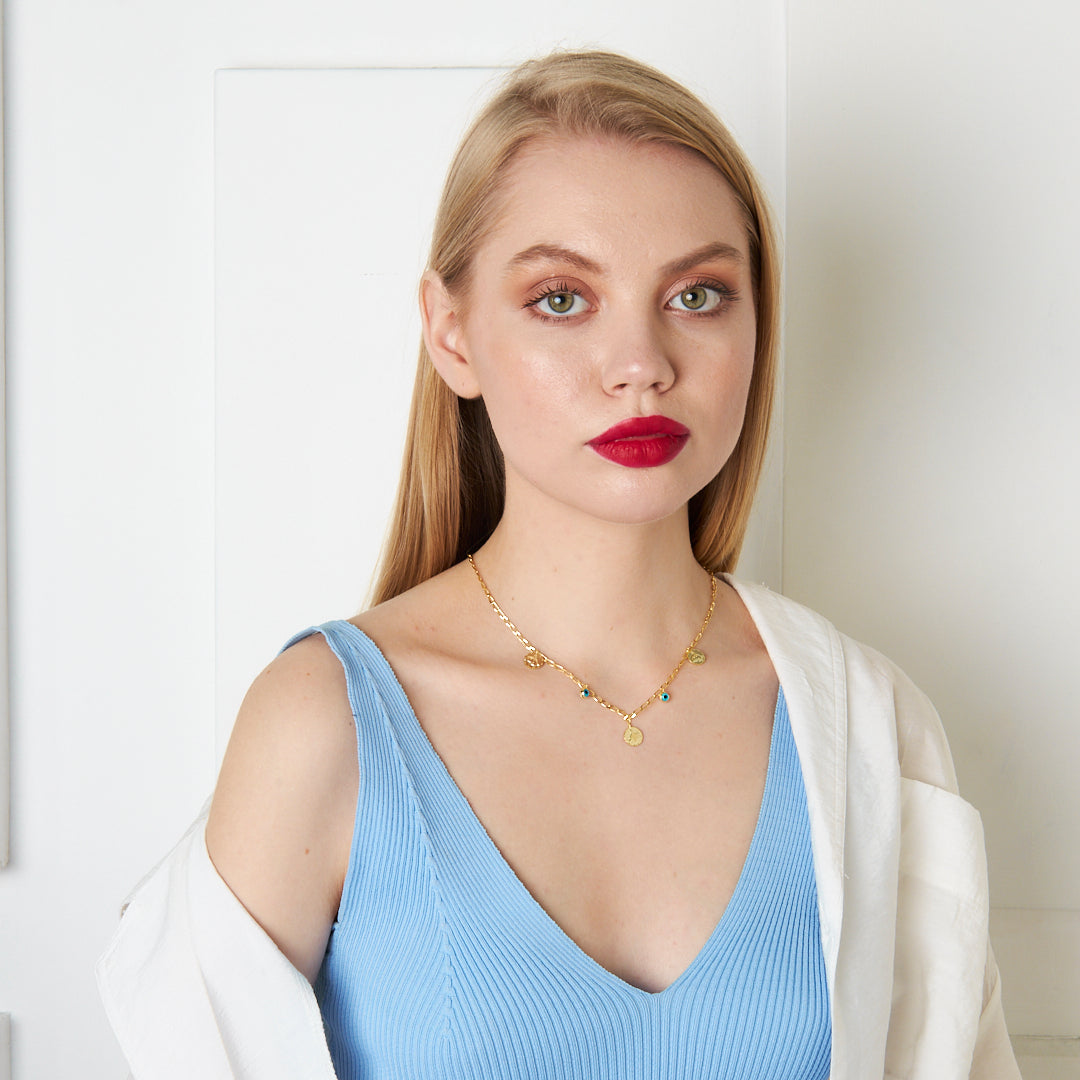 Triple Monogram Necklace - 925 Silver