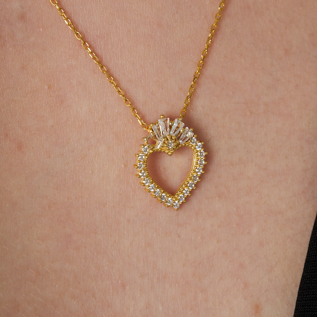 Queen Heart Necklace - 925 SILVER