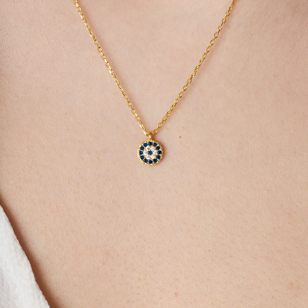 Mini Evil Eye Necklace - 925 Silver