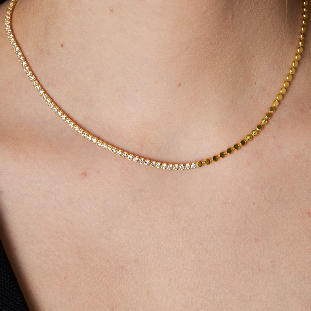 HALB ICED KETTE | 925 SILBER