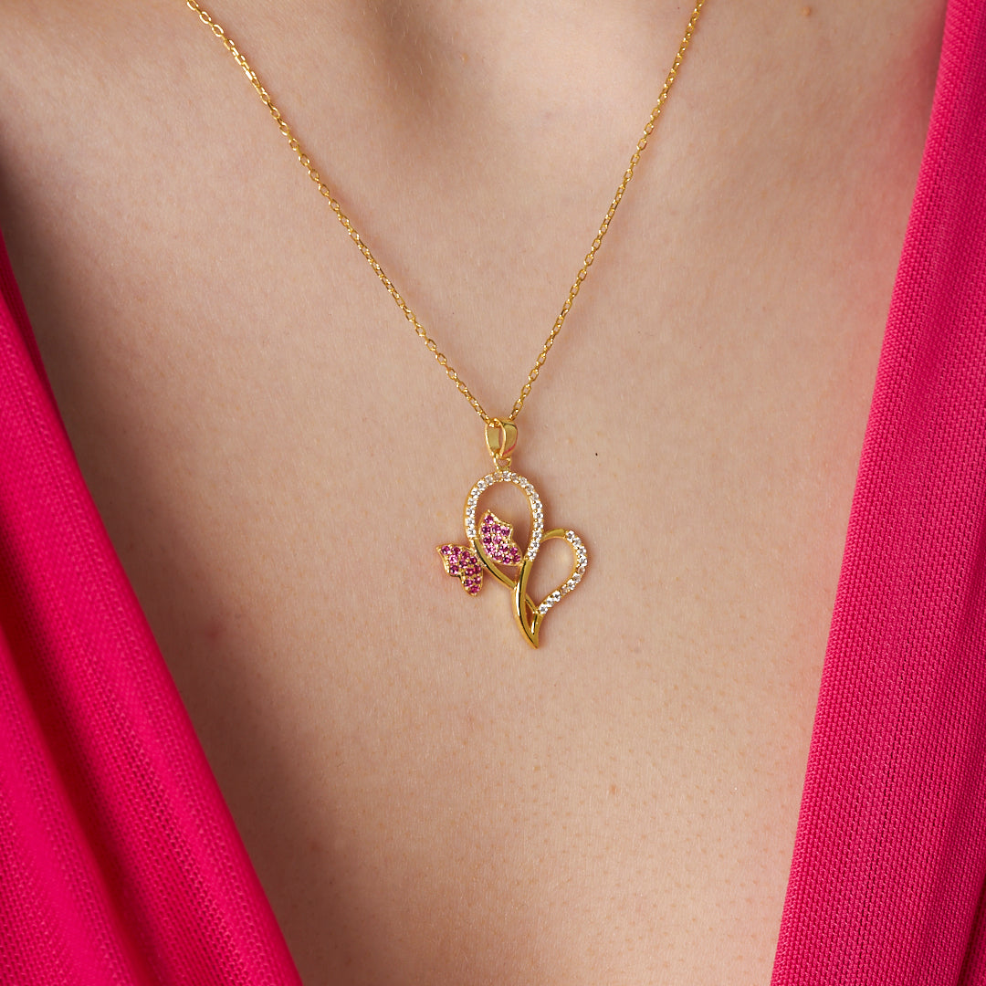Love Butterfly Necklace - 925 SILVER