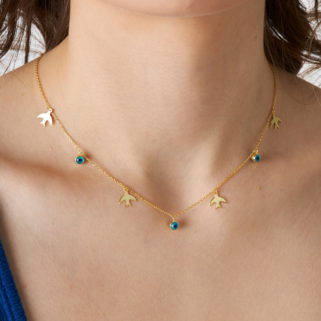 Swallow Necklace - 925 SILVER