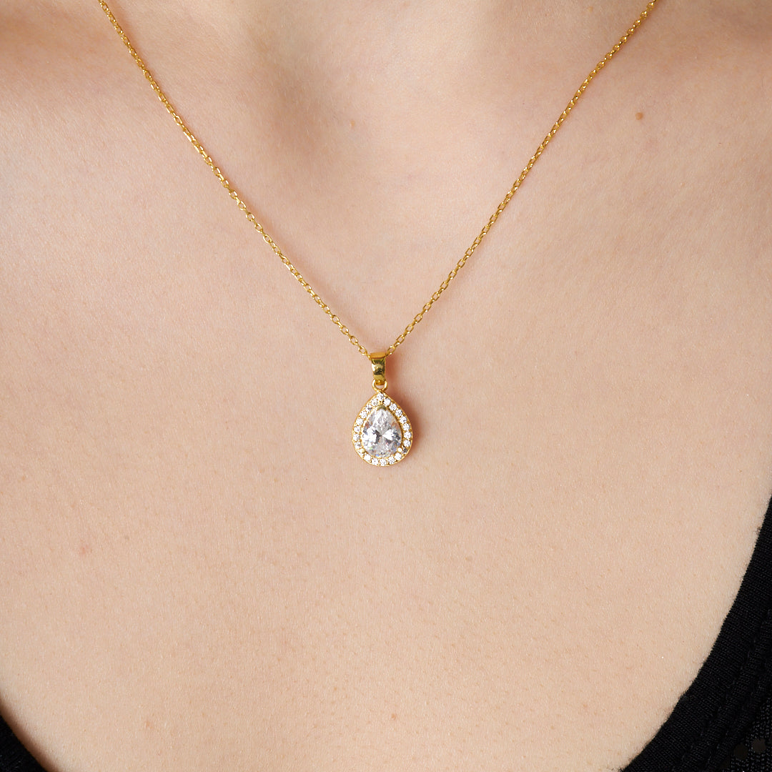 Water Drop Necklace - 925 Silver