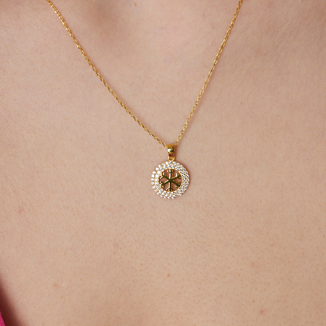 Bow Snowflake Necklace - 925 SILVER