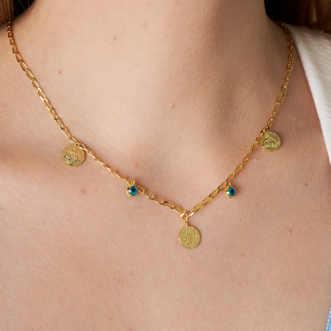 Triple Monogram Necklace - 925 Silver