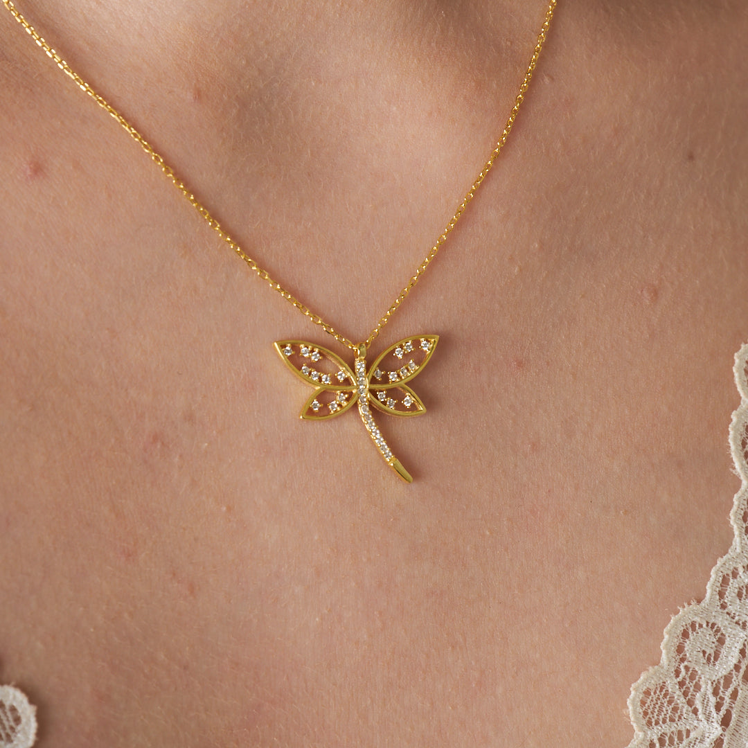 Dragonfly Necklace - 925 Silver