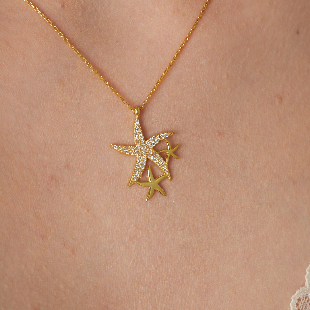 Starfish Necklace - 925 Silver