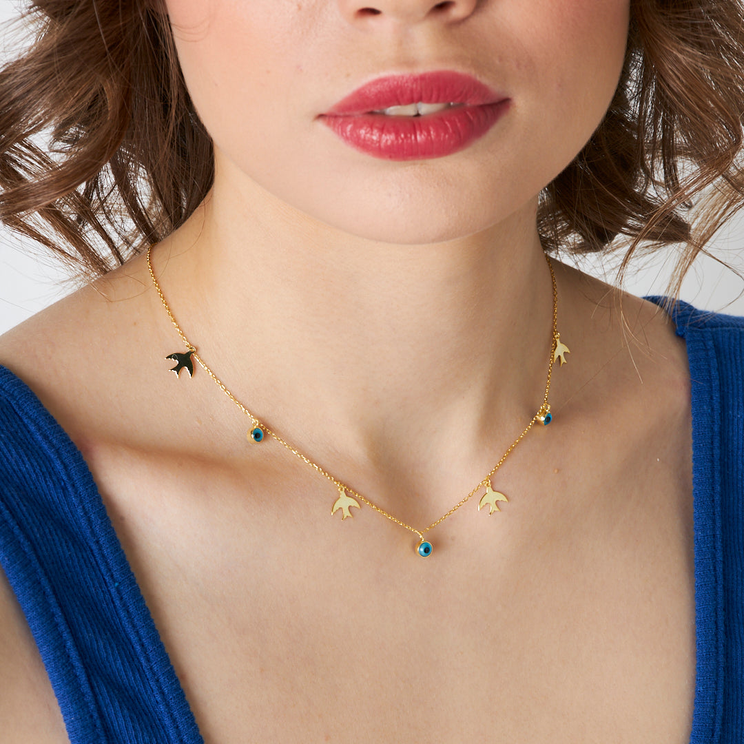 Swallow Necklace - 925 SILVER