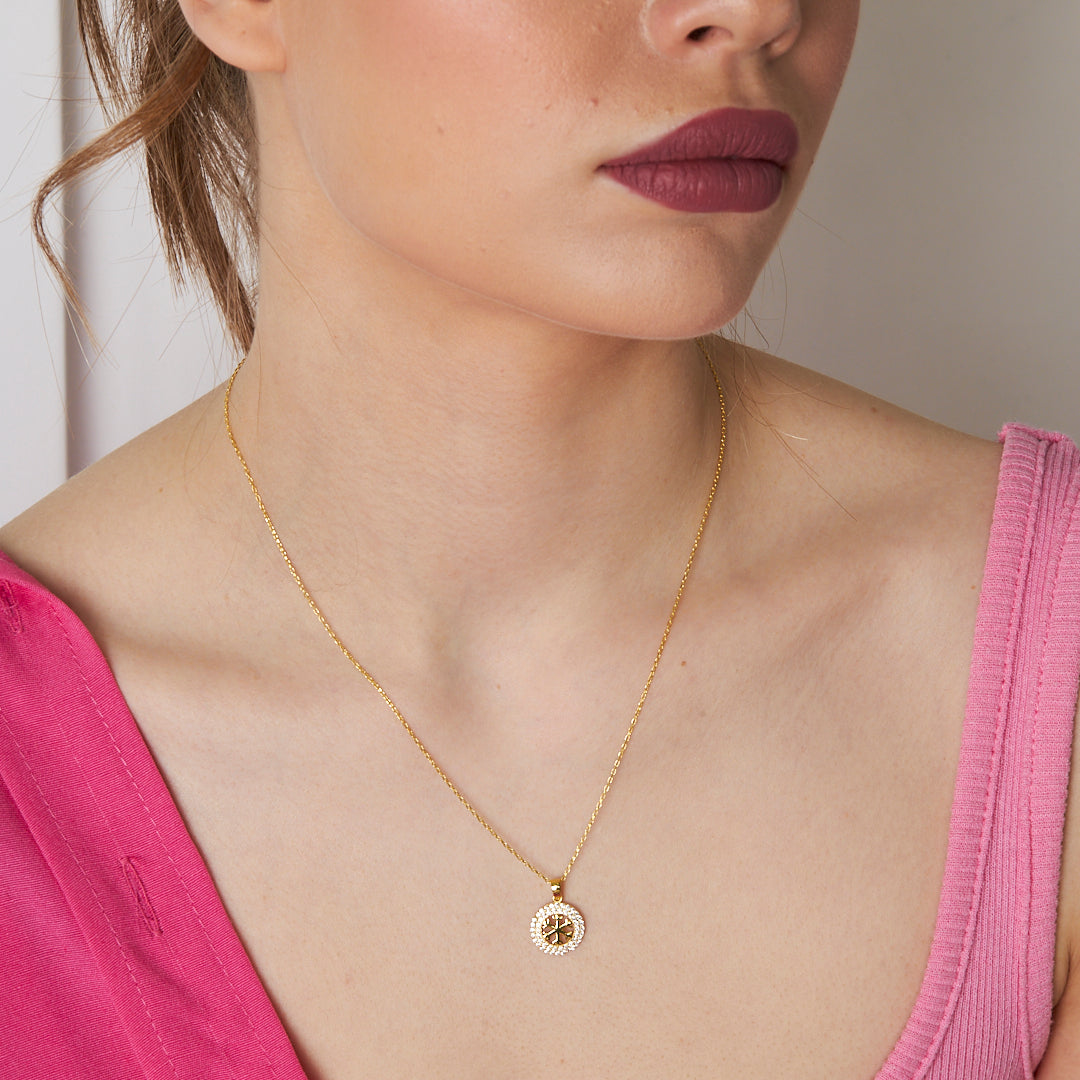 Bow Snowflake Necklace - 925 SILVER