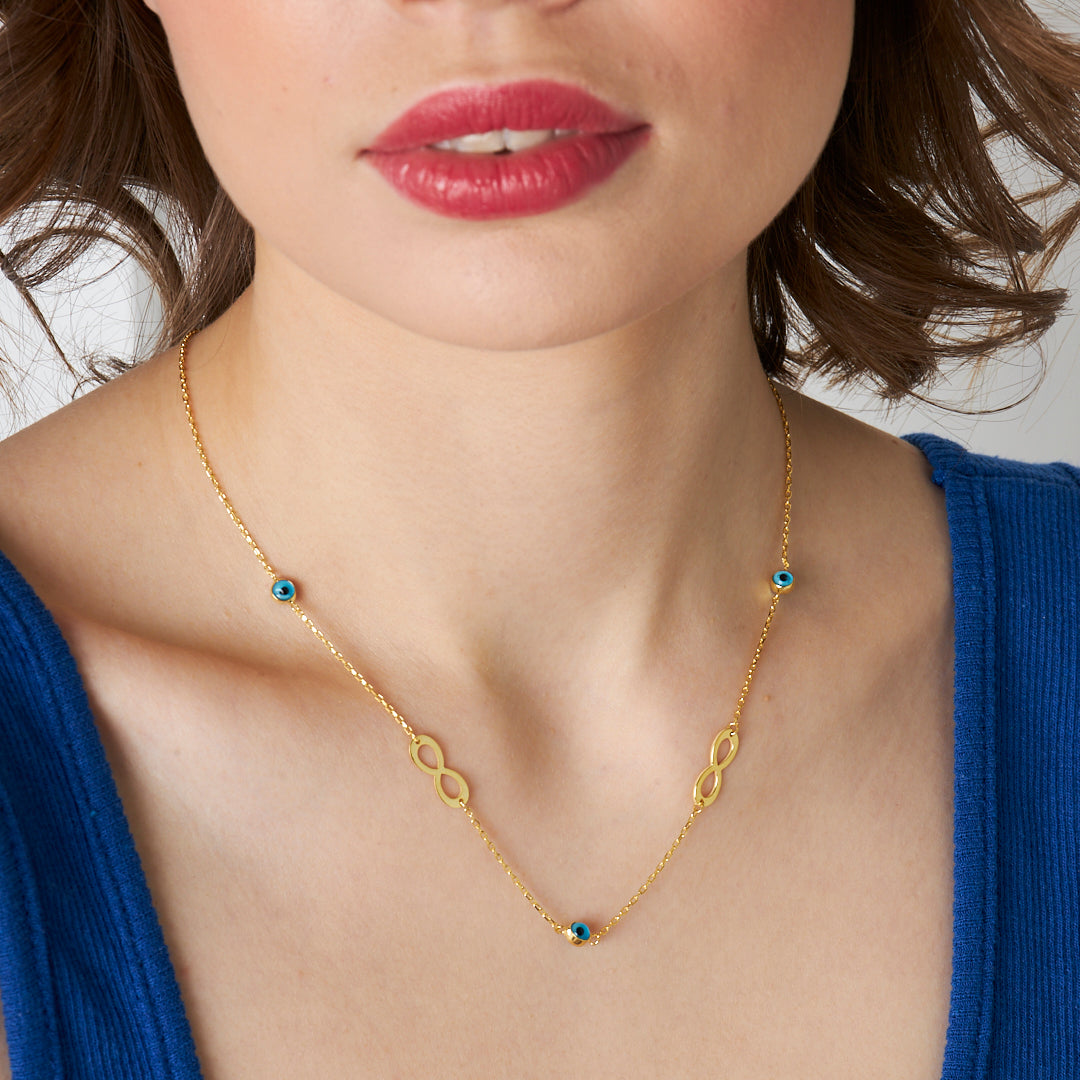 Evil Eye Eternal Necklace - 925 SILVER