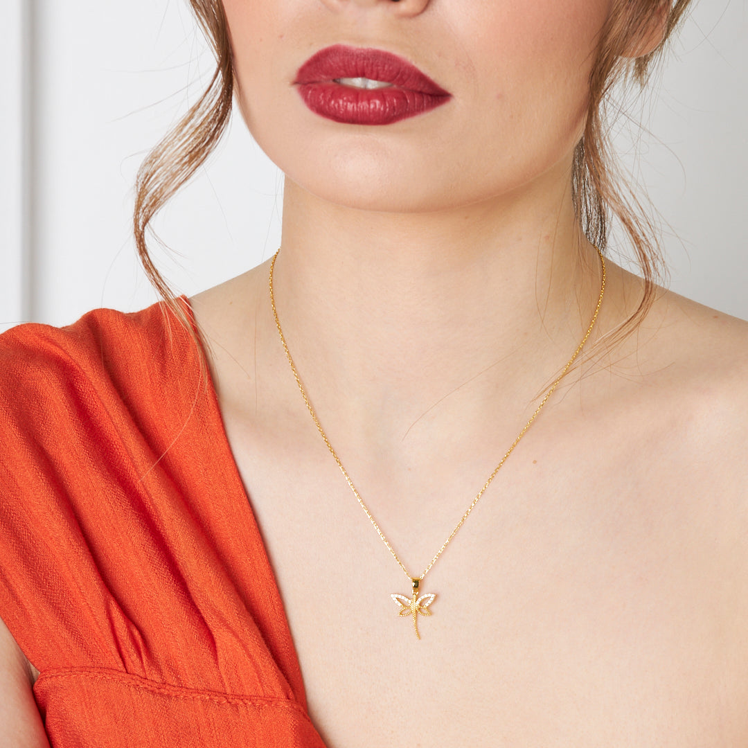 Dragonfly Necklace - 925 Silver