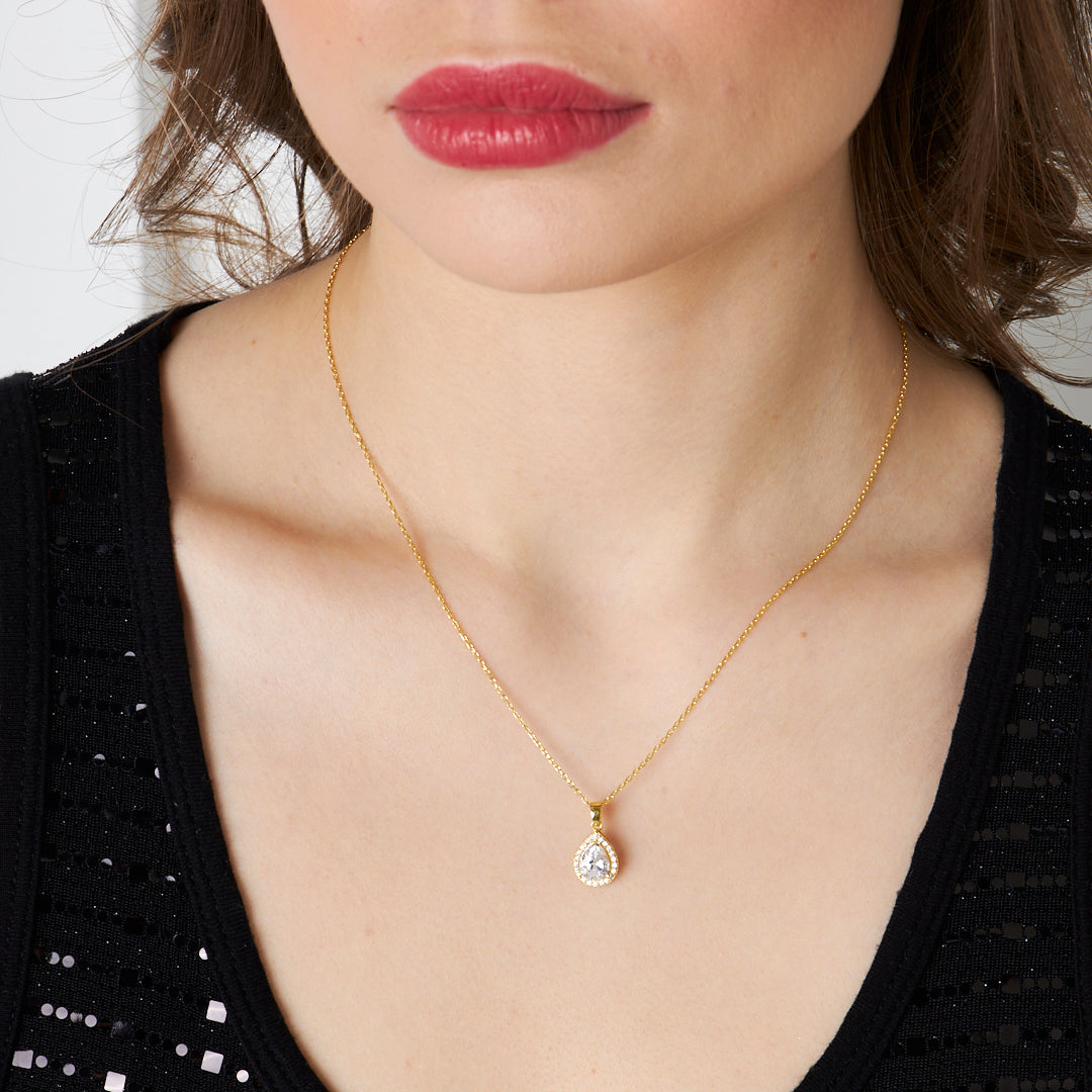 Water Drop Necklace - 925 Silver