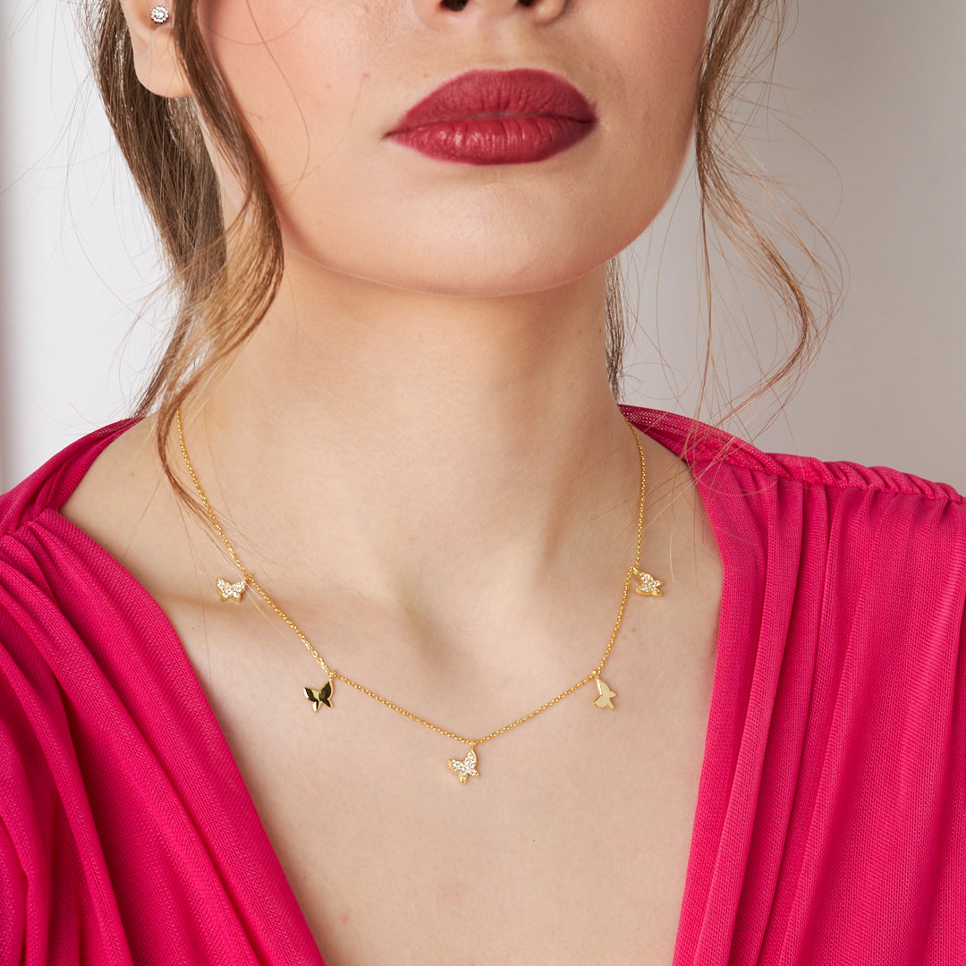 Sequential Butterfly Necklace - 925 SILVER