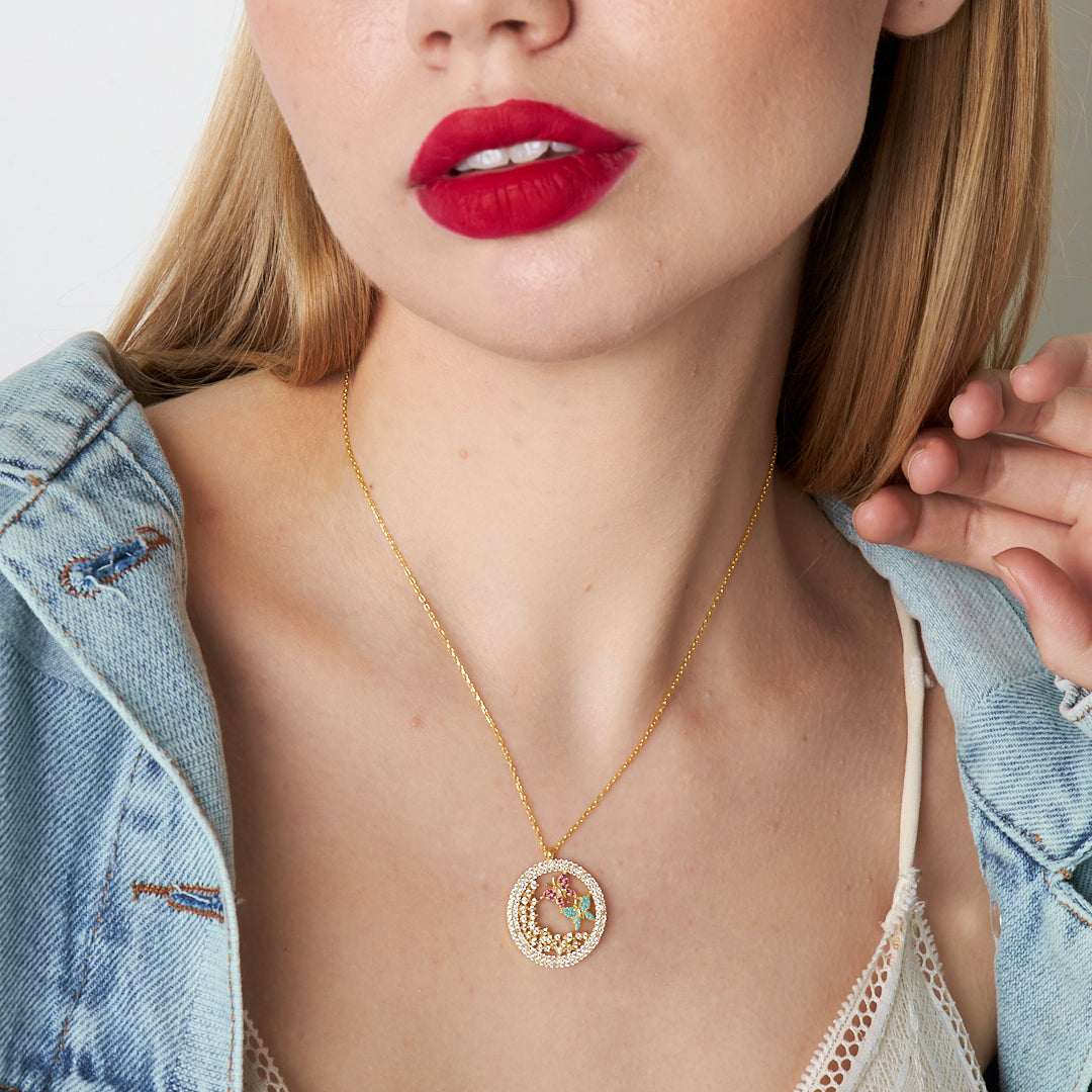 Butterfly Nest Necklace - 925 Silver