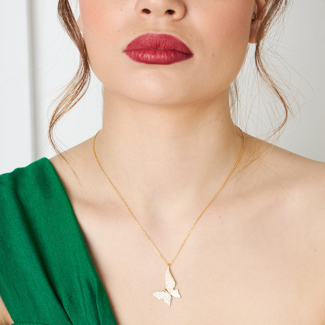Butterfly Necklace - 925 Silver