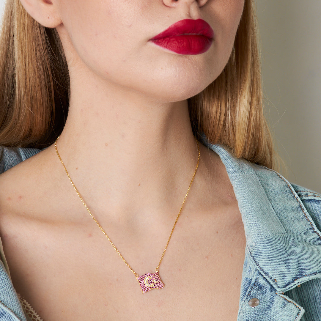 Flag Necklace - 925 Silver