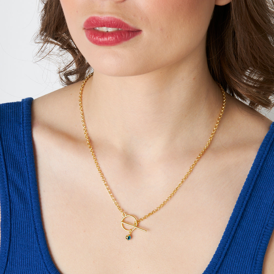 Evil Eye Lock Chain - 925 SILVER