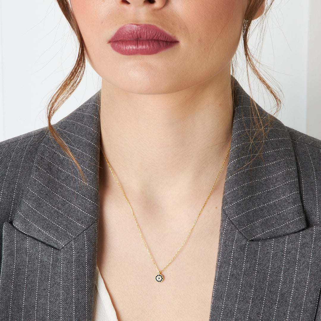 Mini Evil Eye Necklace - 925 Silver