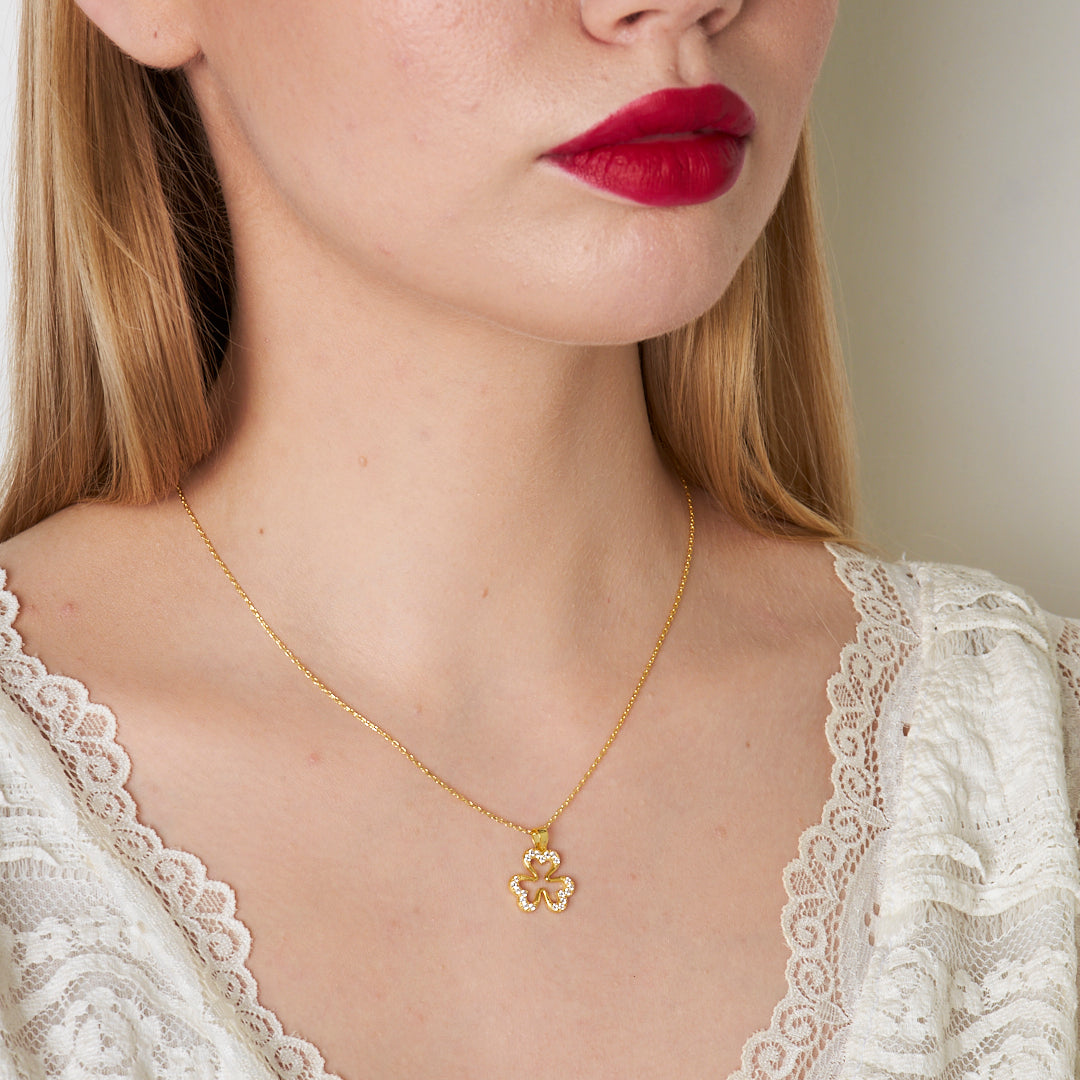 Three Leaf Clover Necklace - 925 SILVER