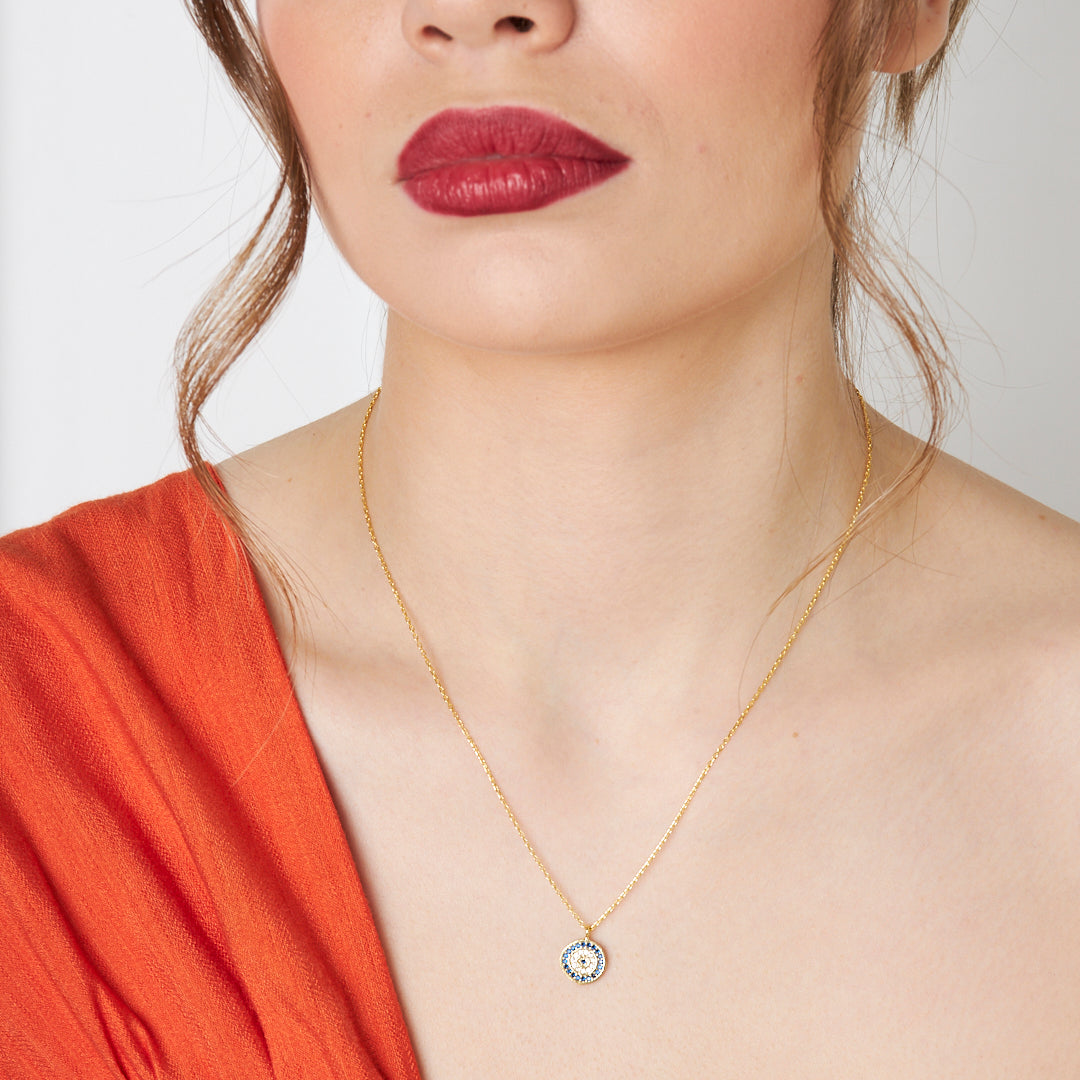 Evil Eye Number Necklace - 925 SILVER