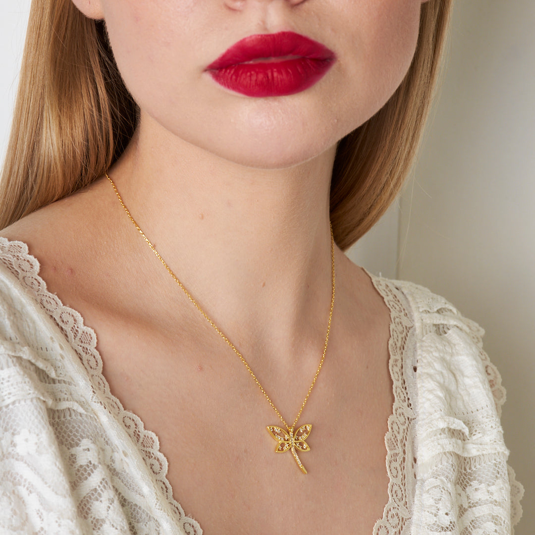 Dragonfly Necklace - 925 Silver