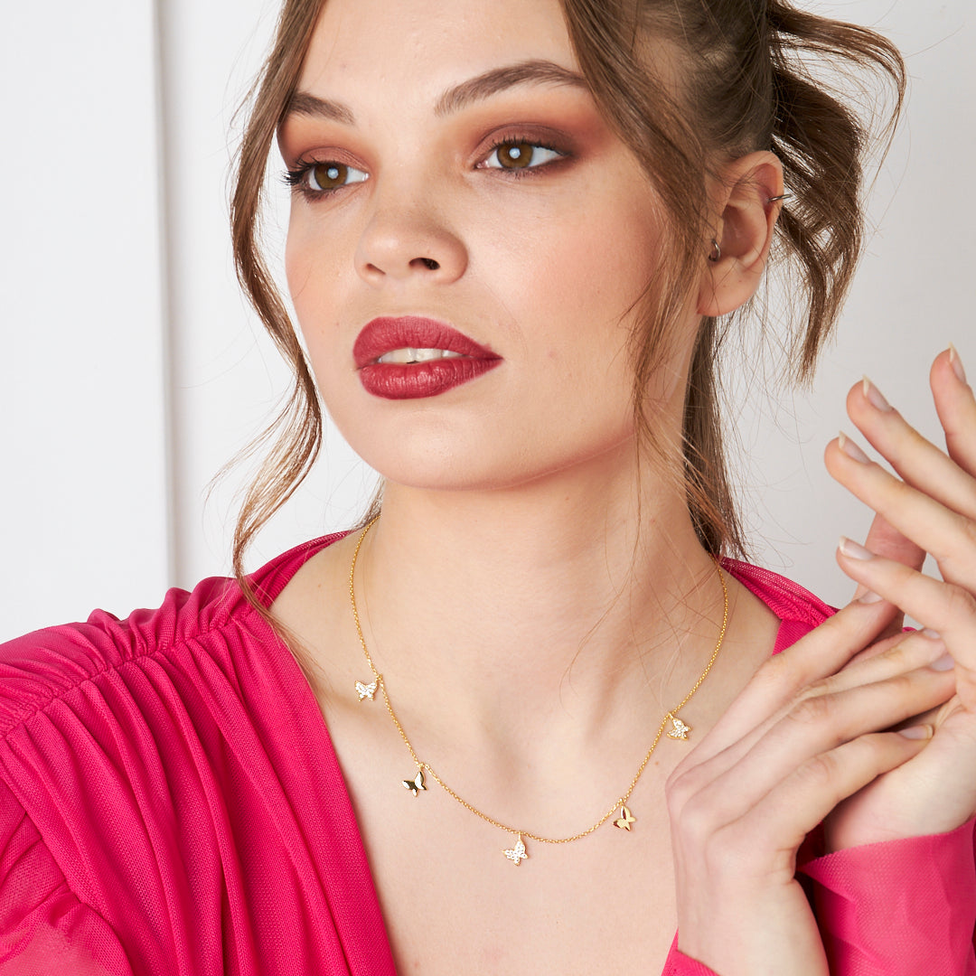 Sequential Butterfly Necklace - 925 SILVER