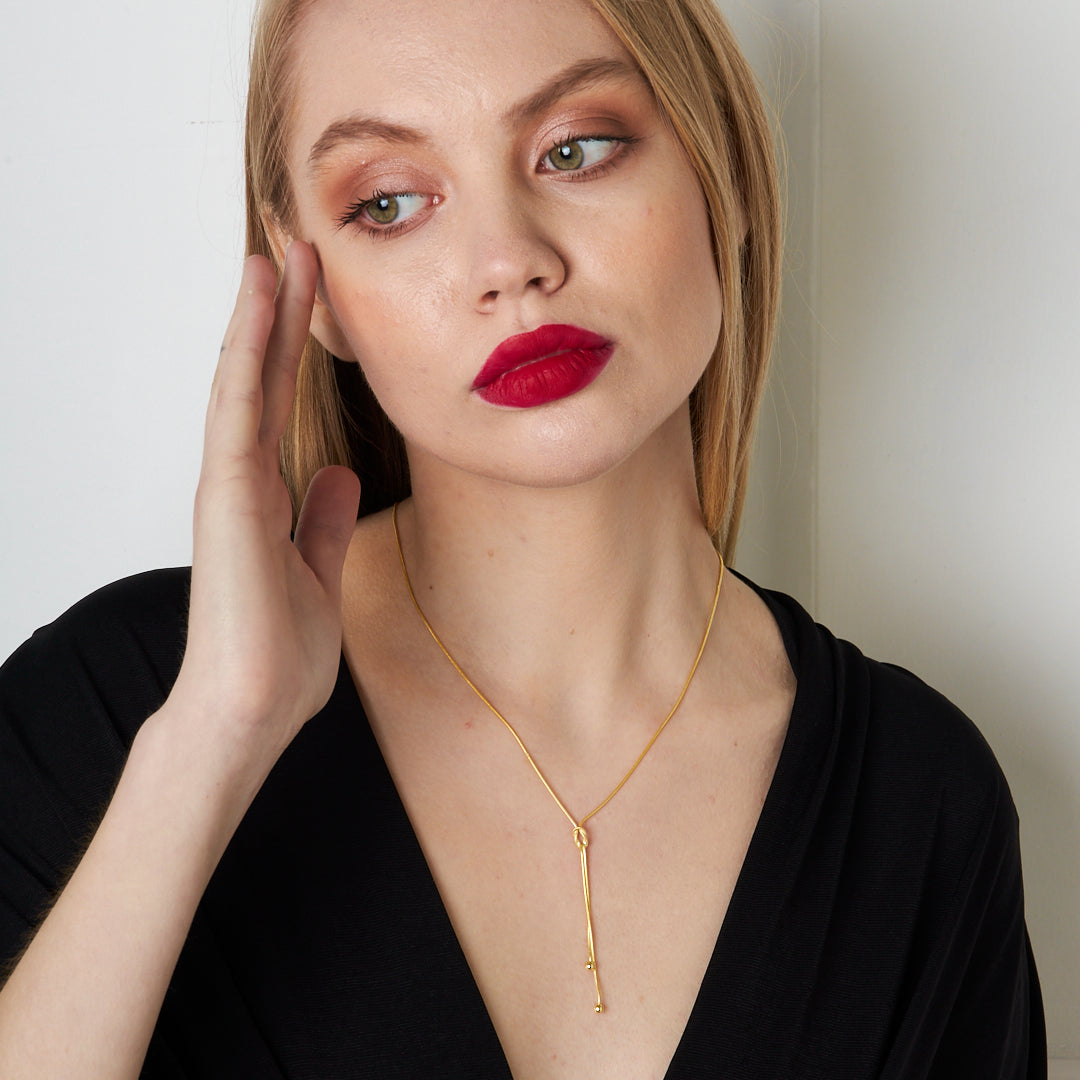 KNOTEN KUGEL HALSKETTE | 925 SILBER