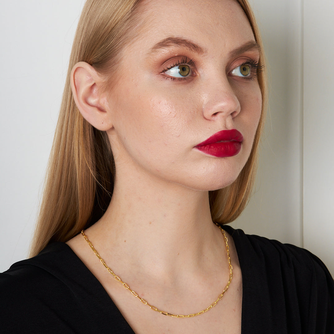 Paperclip Chain Necklace - 925 SILVER