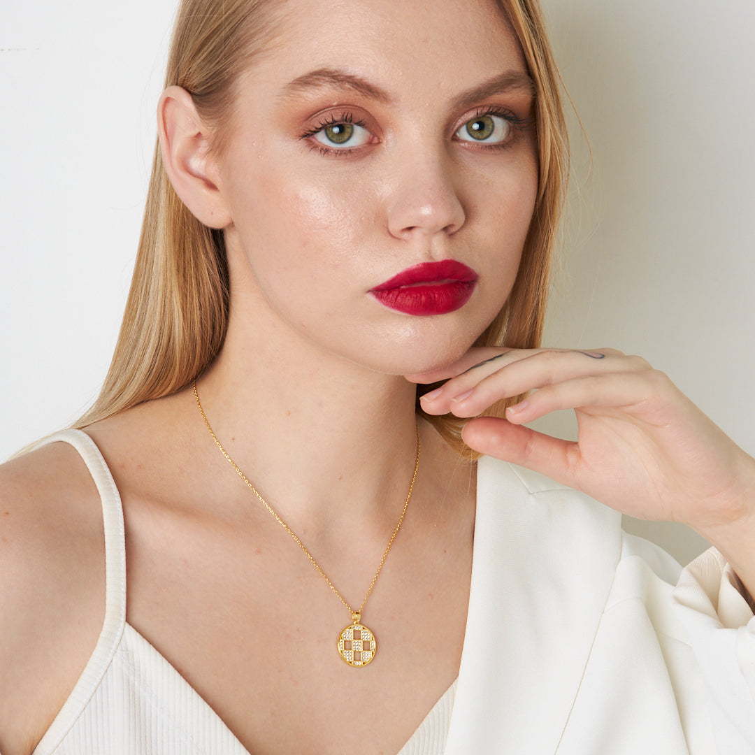 Square Model Necklace - 925 SILVER