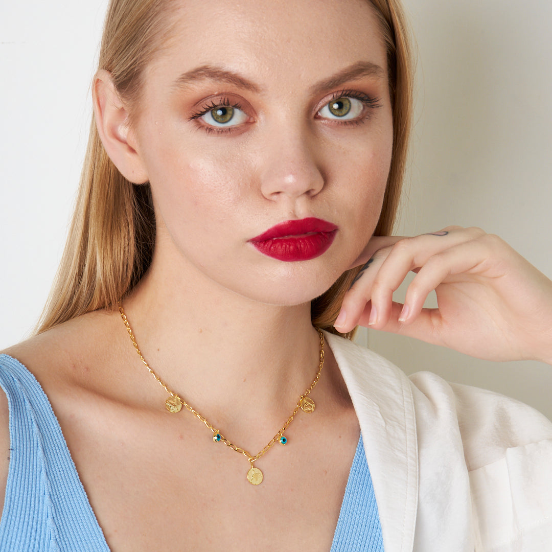 Triple Monogram Necklace - 925 Silver