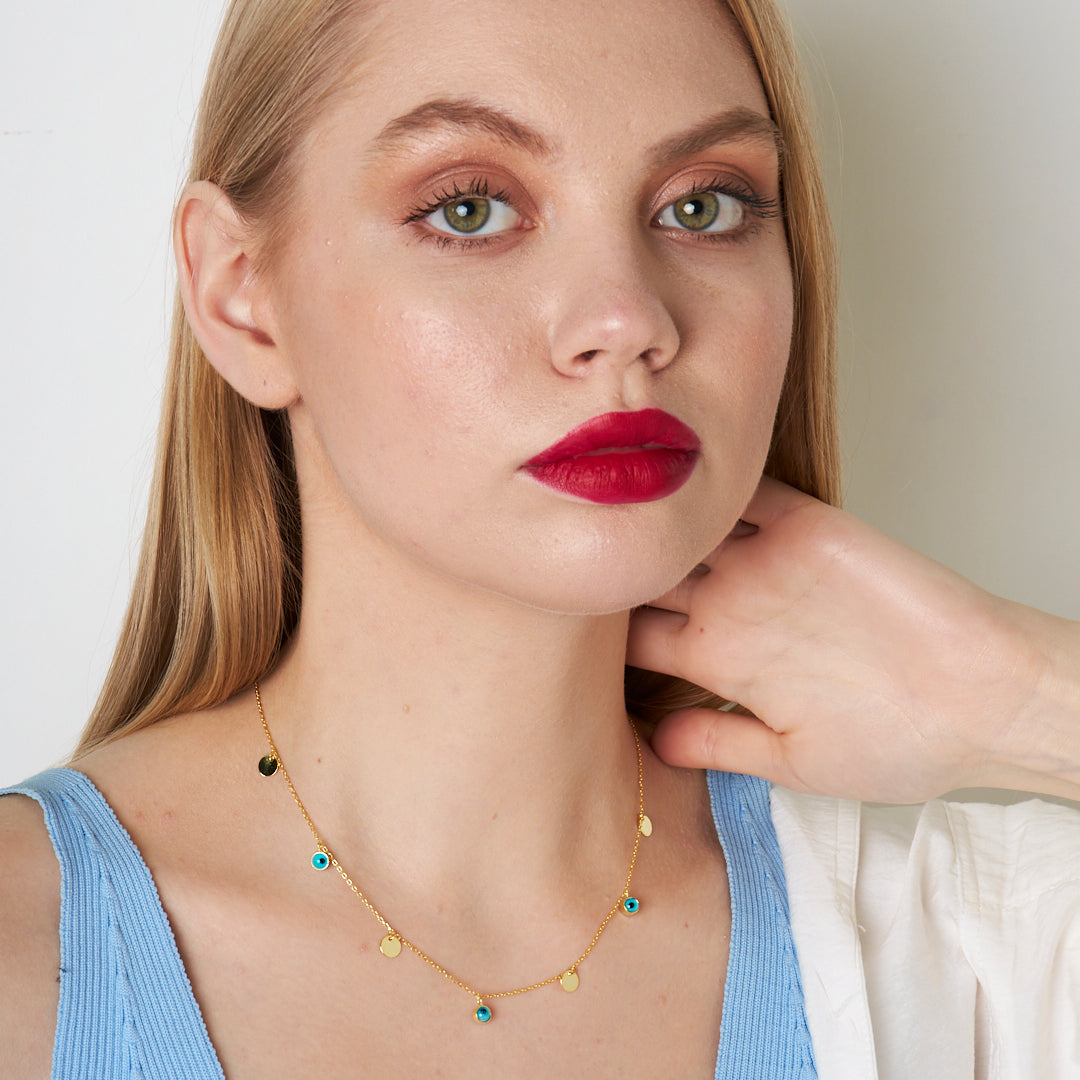 Evil Eye Sign Necklace - 925 Silver