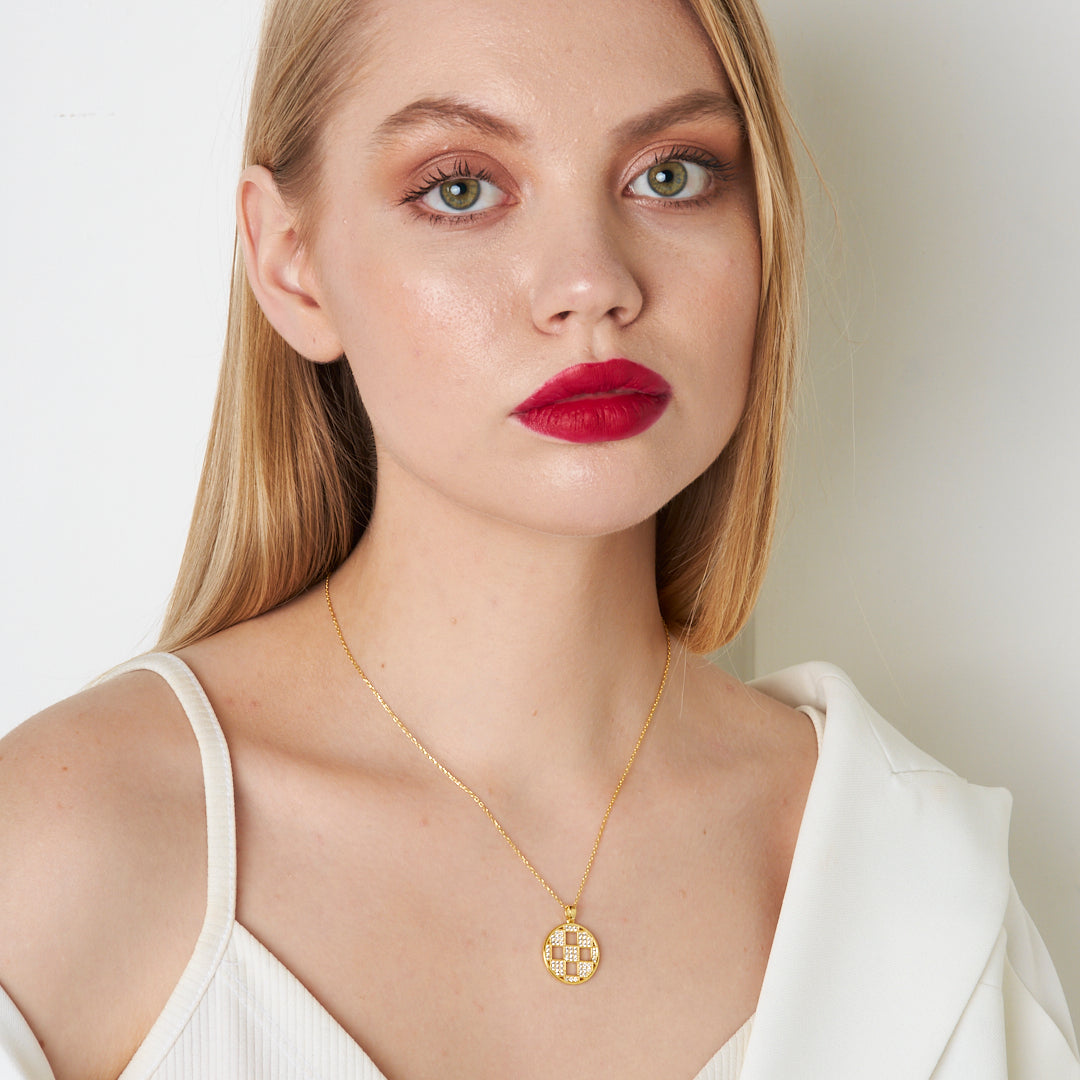 Square Model Necklace - 925 SILVER