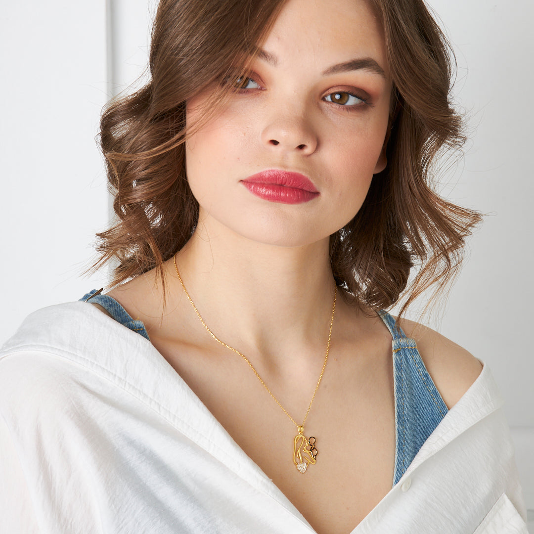 Mother and Baby Necklace - 925 Silver