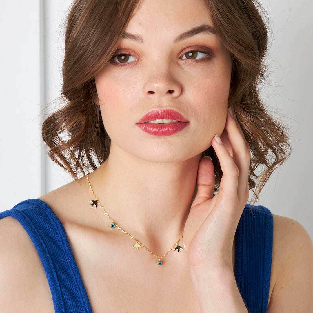 Swallow Necklace - 925 SILVER