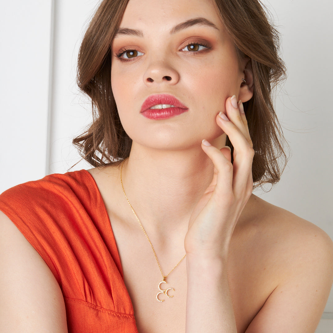 Sequential Moon Necklace - 925 SILVER