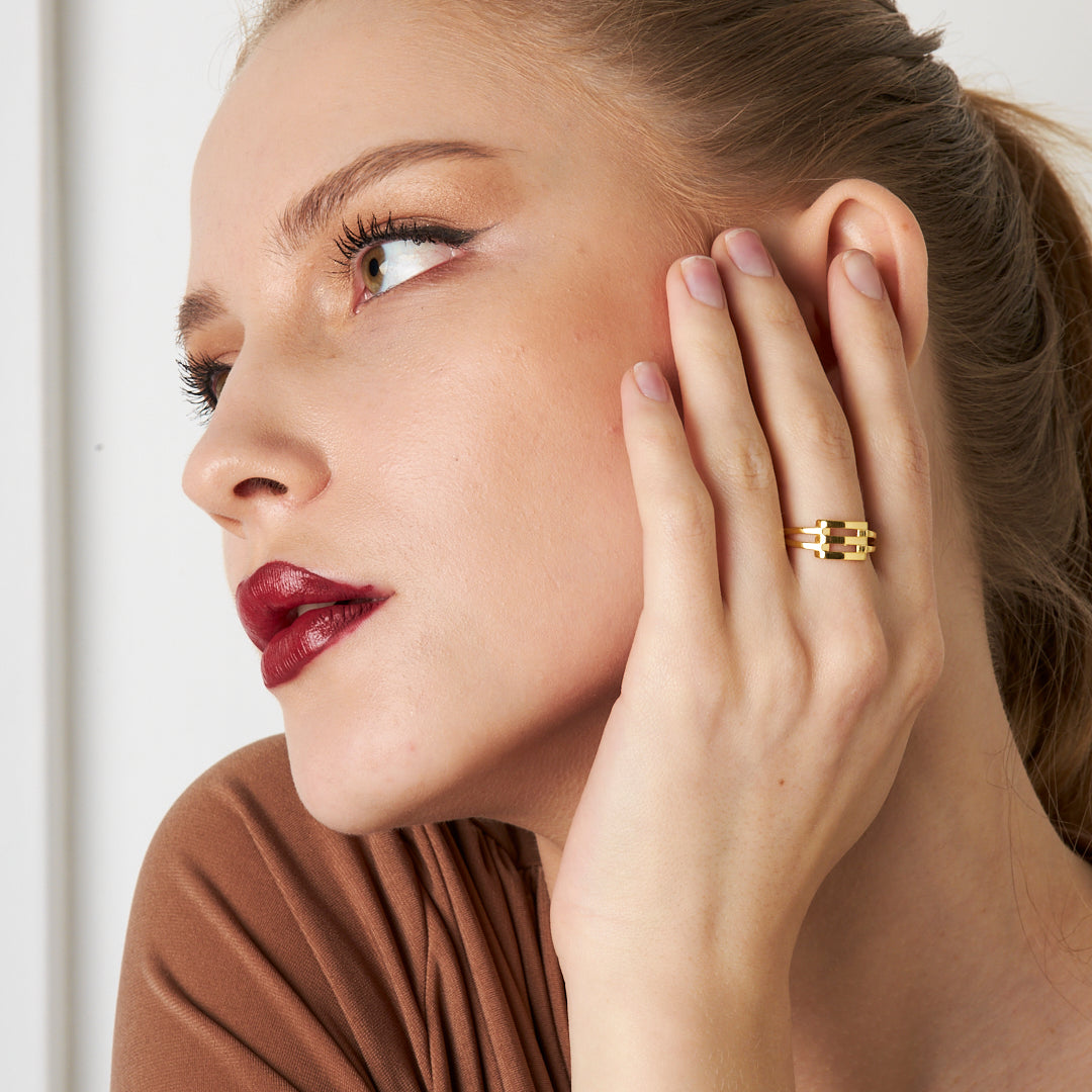 GERIPPE RING | 925 SILBER