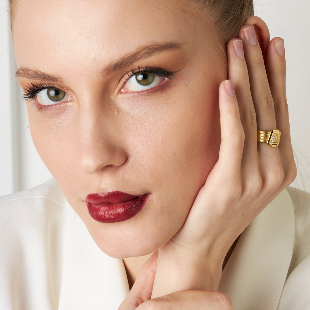 Four Row Wicker Ring - 925 SILVER