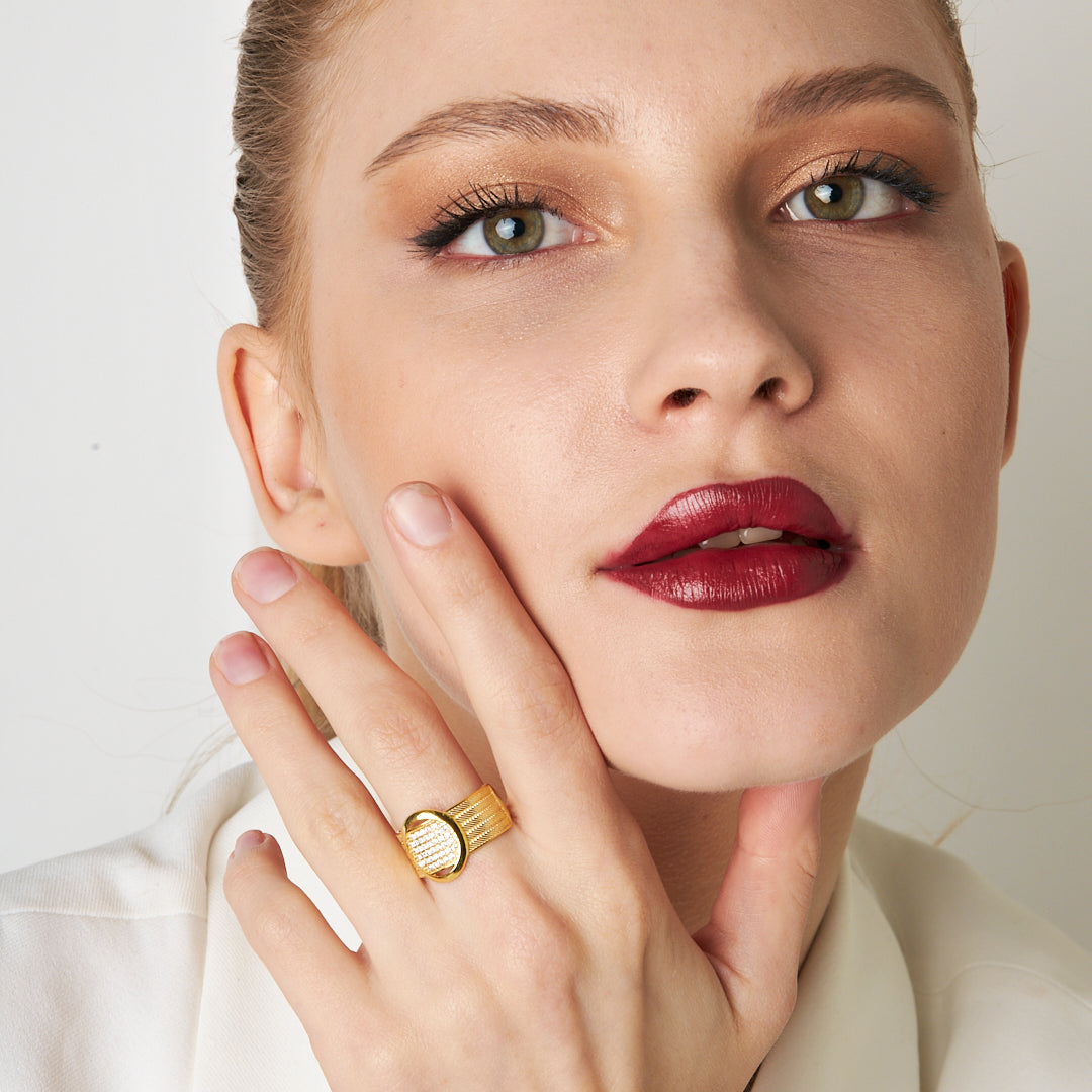 HASIR RING MODEL 3 MIT STEIN | 925 SILBER